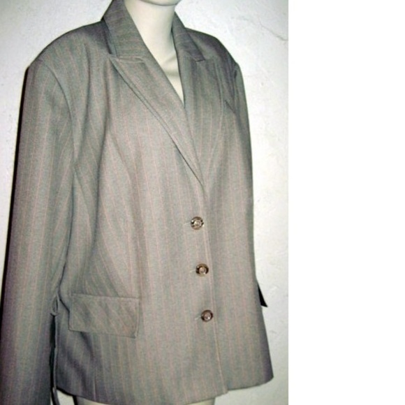 Giorgio Sant" Angelo  NWOT Gray Orange Pinstripe B - Picture 6 of 6